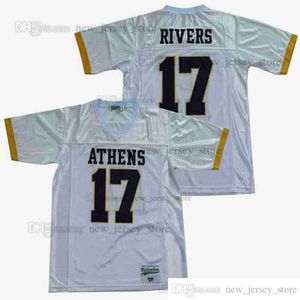 DIY Design Retro Movie Philip Rivers #17 High School Jersey Custom zszyte koszulki piłkarskie uniwersyteckie