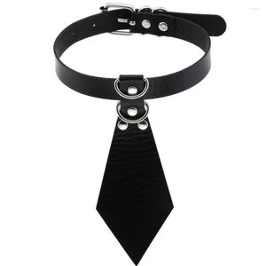 Choker Punk Krawatte Halskette PU Leder Sexy Spike Hals Schlüsselbein Kragen Männer Halsketten Frauen Gothic Harajuku Schmuck Geschenk