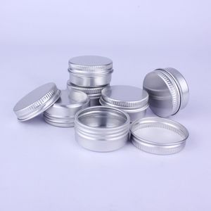 Caixas de armazenamento Tampa de parafuso de 10 ml redonda pequena jarra de amostra 10g beleza cosmética maquiagem de alumínio