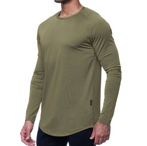 lu Männer Yoga Outfit Sport Langarm T-Shirt Herren Sport Stil Enge Training Fitness Kleidung Elastisch Schnell Trocknend Tragen Mode