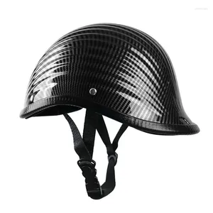 Caschi da moto Mezzo casco retrò da uomo Viso aperto Scooter Biker Casco vintage Moto da corsa Equitazione Cappello di sicurezza unisex