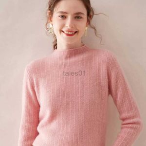 Suéteres femininos Erdos Mulheres 100 Pure Cashmere Camisola de gola alta Dupla dobra grossa cabo de malha base camisa zln231111