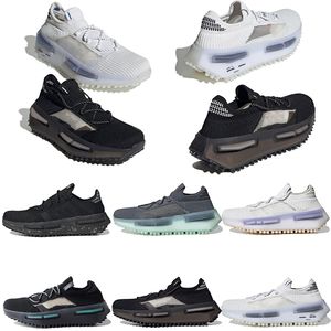 2023 Mens Designer Running Shoes Sneakers NMD S1 Edition OG White Iridescen Utility Green Triple Black Men Women Outdoor Trainers Storlek 36 - 45