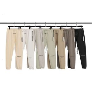 Nebbia Doppio Filo Ess Autunno/Inverno Pantaloni di Peluche Lettera Riflettente High Street Puro Cotone Marchio di Moda Casual Allentato per Uomini e Donne