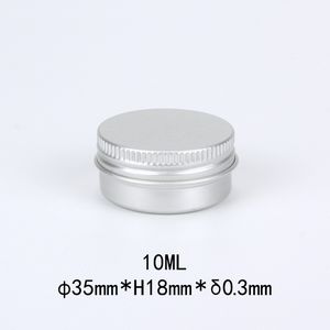 Storage Boxes 10g Aluminum Tin Jars Metal 10ml Empty Cosmetic Face Care Eye Cream Lip Balm Gloss Packaging 1200pcs