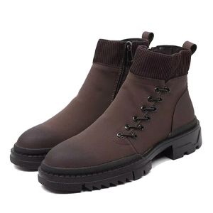 Stivali da cowboy per il tempo libero da uomo firmati di marca italiani Scarpe con plateau in pelle naturale Nero Primavera Autunno Caviglia Aoot Short Botas Maschio