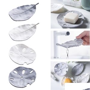 Mydlanki naczynia przenośna kreatywna kształt liści naczyń naczynia plastikowy stojak na przechowy