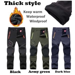 Pantaloni da uomo Pantaloni invernali da uomo impermeabili Escursionismo all'aria aperta Trekking Pesca Campeggio Pantaloni sportivi Pantaloni cargo da uomo in velluto morbido casual W0414