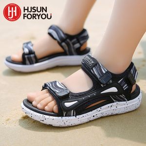 First Walkers Spring Summer Brand Kids Sandals Boys Girls Beach Shoes Breathable Flat PU Leather Children Outdoor Size 28 40 230411