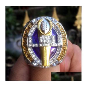 LSU Tiger S Orgeron Nationals Team Champions Championship Ring med trälåda souvenir håller att män fan gåva släpp leverans dh9j7