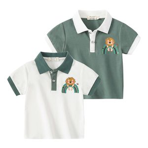 T-Shirts Sommer-Jungen-Polo-nette Karikatur-Kleinkind-T-Stücke Baumwollgewebe-Qualitäts-Baby-Hemd-Kind-Kind-Kleidung 230411