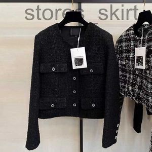 Kadın Ceketler Tasarımcı Lüks Üst Düzey Sonbahar Kış Kış Klasik Tweed Leisure Bahar Black Coats Hardigan Doğum Günü Noel Günü Hediye C93R