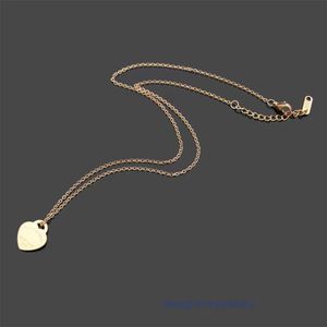 tiffanism classic 2024 18k gold new pendant necklace fashion charm mens and womens high quality stainless steel designer necklace jewelry with box