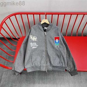 Rhude Jacken Männer Frauen Top Qualität Hip Hop Oberbekleidung Abzeichen Gesticktes Revers Windjacke Mäntel Schwarz Rot Rhude Jacke 1 Z616