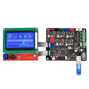 Freeshipping 3D Printer Controller Board MKS Base With Mega 2560 R3 Motherboard Reprap Ramps14 12864 LCD Controller EKVPT