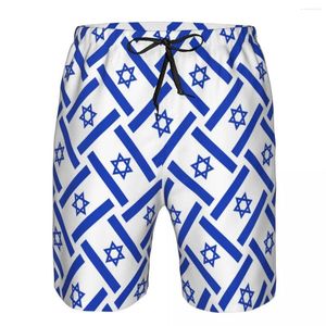 Pantaloncini da uomo Costumi da bagno da uomo ad asciugatura rapida Costume da bagno con stampa bandiera Israele Uomo 2023 Costume da bagno Costumi da bagno estivi