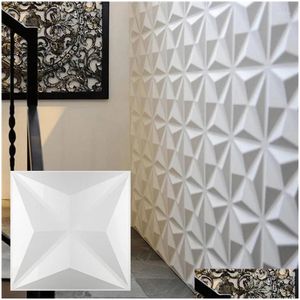 Wallpapers 30cm 3d moldes de plástico para painéis de telha molde gesso parede pedra arte decoração forma painel adesivo teto gota entrega home gard dh72d