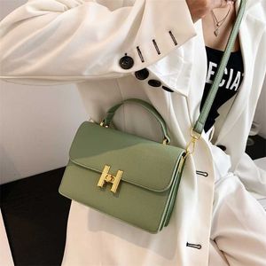 Дизайнерская сумка Модная сумка для женщин 2023 Новая сумка на кнопках H Сумка тофу Маленькая квадратная сумка Высококачественная сумка через плечо на одно плечо Корейская версия Специальная цена, прямые продажи