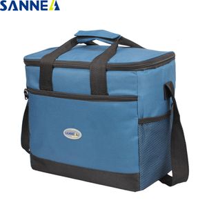 Ice Packs/Isothermic Bags Sanne 16L Big Capacity Thermal Picnic Tote Food Storage Cooler Bag For Family Isolated Ice Cooler Påsar för kvinnor Män utomhus 230411