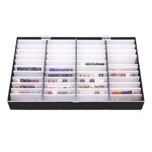 Nail Practice Display 44 Grids Fake Tips Color Holder Storage Box for Nails Art Decoration Container 231110