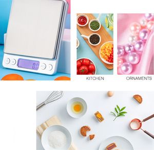 Top Quality Electronic Digital Scale Kitchen Scales Jewelry Weigh Scale Balance Gram LCD Display Scale With Retail Box 500g/0.01g 3KG/0.1g Dropshipping