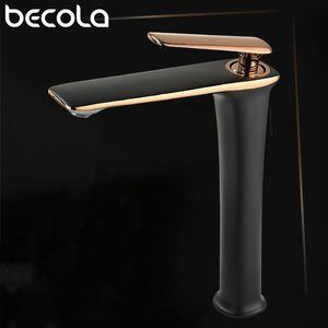 Bathroom Sink Faucets Basin Black Brass and Cold Deck Mounted Toilet White/Gold Color Mixer Water Tap 230410