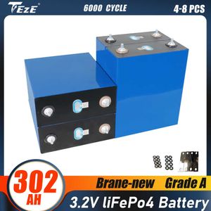 Nytt 3.2V 302AH LIFEPO4 Batteri 4-8 st 12V 24V uppladdningsbart batteripaket för elektrisk turneringsbilar RV Solceller EU-skattebefrielse