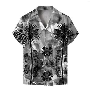 Camisetas de camisetas masculinas camisa ao ar livre Flor curta de mangas curtas no estilo de praia de verão lenta