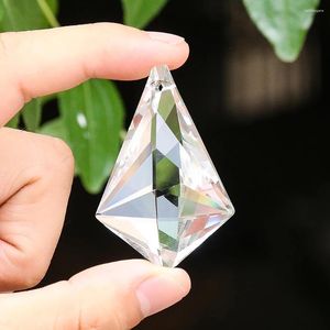 Chandelier Crystal 2pcs 50mm Clear Ox Horn Hanging Glass Prism Pendant Fengshui Home Decoration Sun Catcher Wedding Accessories