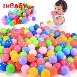Esportes brinquedos 100/200pcs 5,5cm bolas de piscina bolas de plástico macio para playpen colorido estresse macio estresse malabarista bolas sensoriais brinquedos de bebê 230410