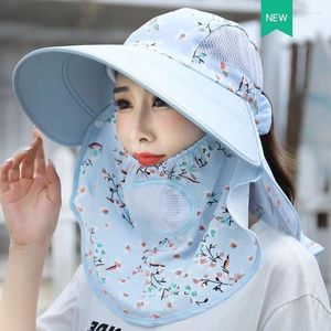 Geniş Memlu Şapkalar Kadın Boyun Guard Çay Toplama Şapka Güneş Şallığı Yaz Açık Yüz Maskesi Güneş Koruyucu Hızlı Kurutma