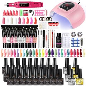 Acrylic Powders Liquids Nail Set With Lamp Dryer Drill Machine Manicure Kit Poly Gels Gel Polish Soakoff Art Sets 231110