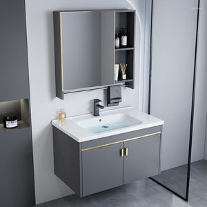 Bathroom Sink Faucets Alumimum Cabinet Table Whole Washbin Ceramic Washbasin Combination Wash Basin Modern Minimalist