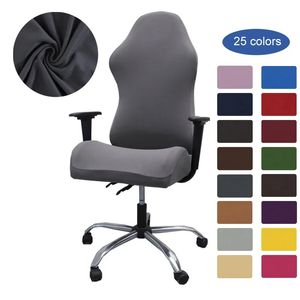 Stol Cover Color Game Chain Cover för Office Internet Cafe Stretch Computer Armstor Gaming Chair Cover Enkla tyg Seat Protectors 231110