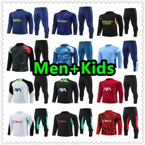 23 24トラックスーツフットボールジャージトレーニングスーツジャージーサッカーシャツジャケットマイロサバットフットフットボールジョギング2024 2024男性と子供