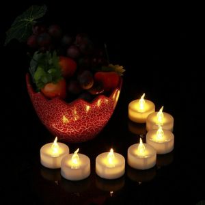 Ljus LED Tea Lights Battery Operated Flameless Votive Tealight Landle Flicker BB Light Small Electric Fake Teas Realist för DHKZL