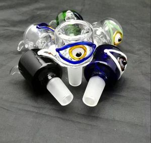 Nytt rökrör Mini Hosah Glass Bongs färgglad metallformad krökt krokfärgad glasögonbubbelhuvud