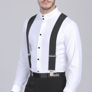 Suspenders Heavy Duty Big Size Work Suspenders for Men 5cm2 Inch Wide X Back with 4 Strong Clips Adjustable Elastic Trouser Braces Straps 230411