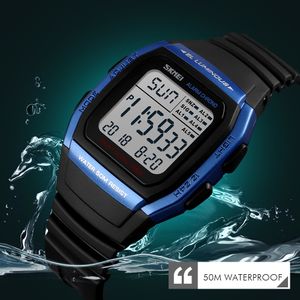 Wristwatches SKMEI Fashion Men Watches Waterproof Sports Digital LED Alarm Chrono Electronic Clock Man Student Wristwatch Relogio Masculino 230410