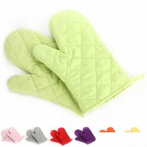 Oven Mitts Microwave Mitt Glove Insated Kitchen Tool Baking Gloves Cotton Heat Resistant 1Pcs Nonslip Mitten Drop Delivery Home Gard Dhsuv