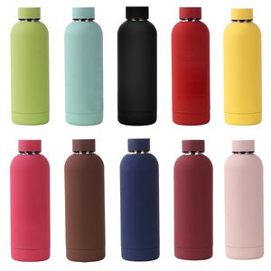 Water Bottles Color Vacuum Flask Stainless Steel Portable Thermos Outdoor Sports Big Belly Cup Drink Travel Mug 230410