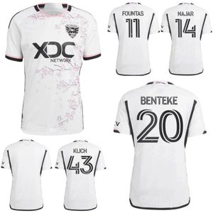 Washington DC United Soccer 20 Christian Benteke Jerseys Klich Jeahze Birnbaum Canouse Hopkins Ku-Dipietro Fountas Hines-like Miller Ruan Football Kits 23-24