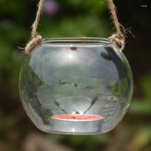 Portacandele 8 pezzi / confezione Vaso per terrario in vetro trasparente a forma rotonda Decorazione per la casa Portapenne fatto a mano Regalo per amici