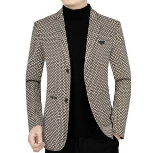 Popular Spring Men's Business Casual Suit Solid Color Trend Handsome Small Suit Middle aged Youth Men's Fashion Coat