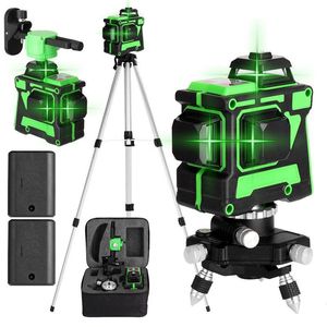 3D Vertical Horizontal Cross Lines Self-leveling Laser Level 360 with Extension Bar Tripod Stand Psqrs