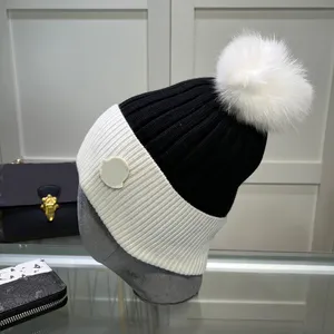 Designer de luxo gorro gorro chapéu extravagante chapéu quente clássico para homens e mulheres respirável proteção de ouvido cor misturada tendência casual pulôver chapéu inverno cashmere