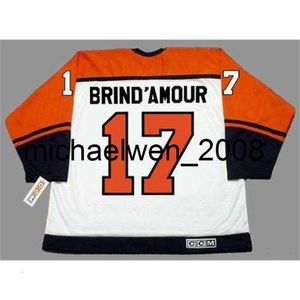 Weng Homens Mulheres Juventude 2018 Goleiro Personalizado Corte ROD BRIND AMOUR 1997 Home Hockey Jersey Todos Costurados Qualquer Nome Qualquer Número