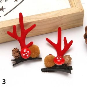 Acessórios de cabelo Natal Headdress Antler Children's Card Ball Duckbill Clip Cute Deer para meninas