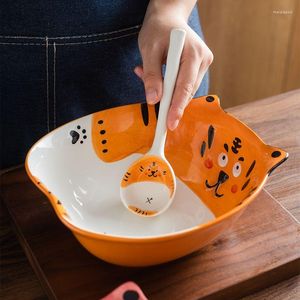 Miski mody japońska miska gospodarstwa domowego instancyjnego makaronu ryżu ceramiczne ceramiczne zastawy stołowe butikowe zapasy kuchenne