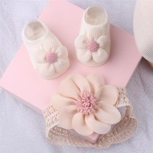 Hair Accessories 1 Set Gift Cute Flowers Baby Girls Headband Socks Cartoon Animal Bow Born Band Kids Headwear